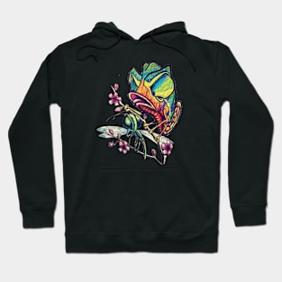 Chameleon Attack! New School Original Art Color Effect Art Hoodie